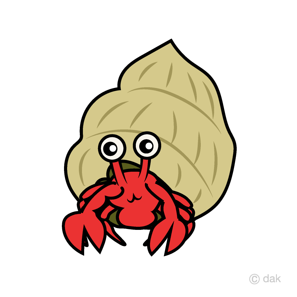 Hermit crab Clipart Free Picture｜Illustoon.