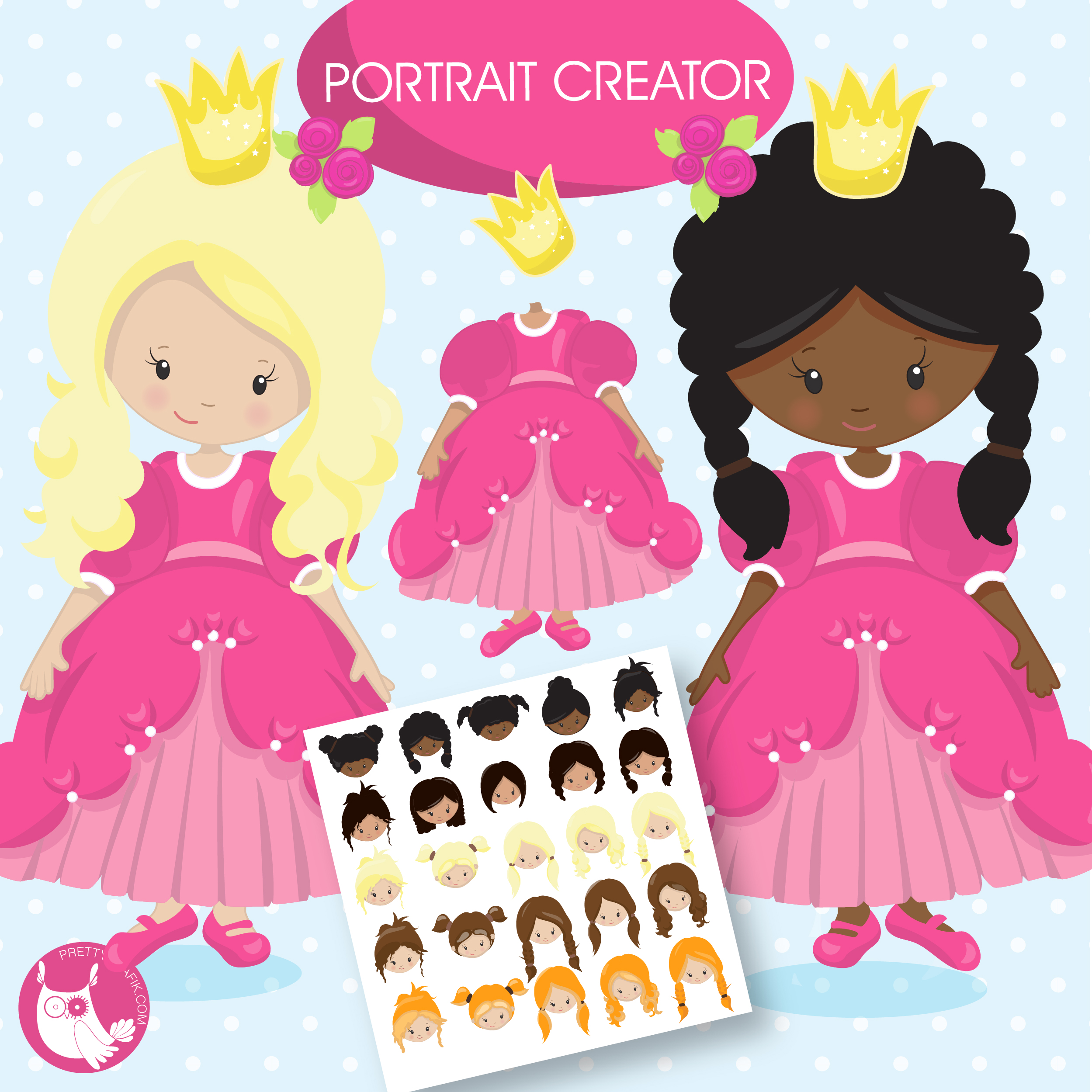 Princess Creator clipart Freebie.