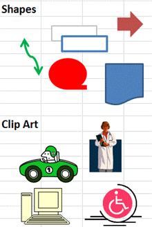 XL Adding shapes dictionary definition.