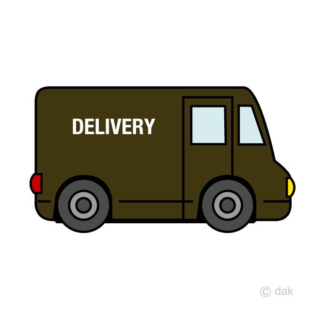 Cute Delivery Van Clipart Free Picture｜Illustoon.