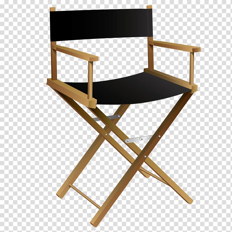 Directors chair , Wooden chairs transparent background PNG.