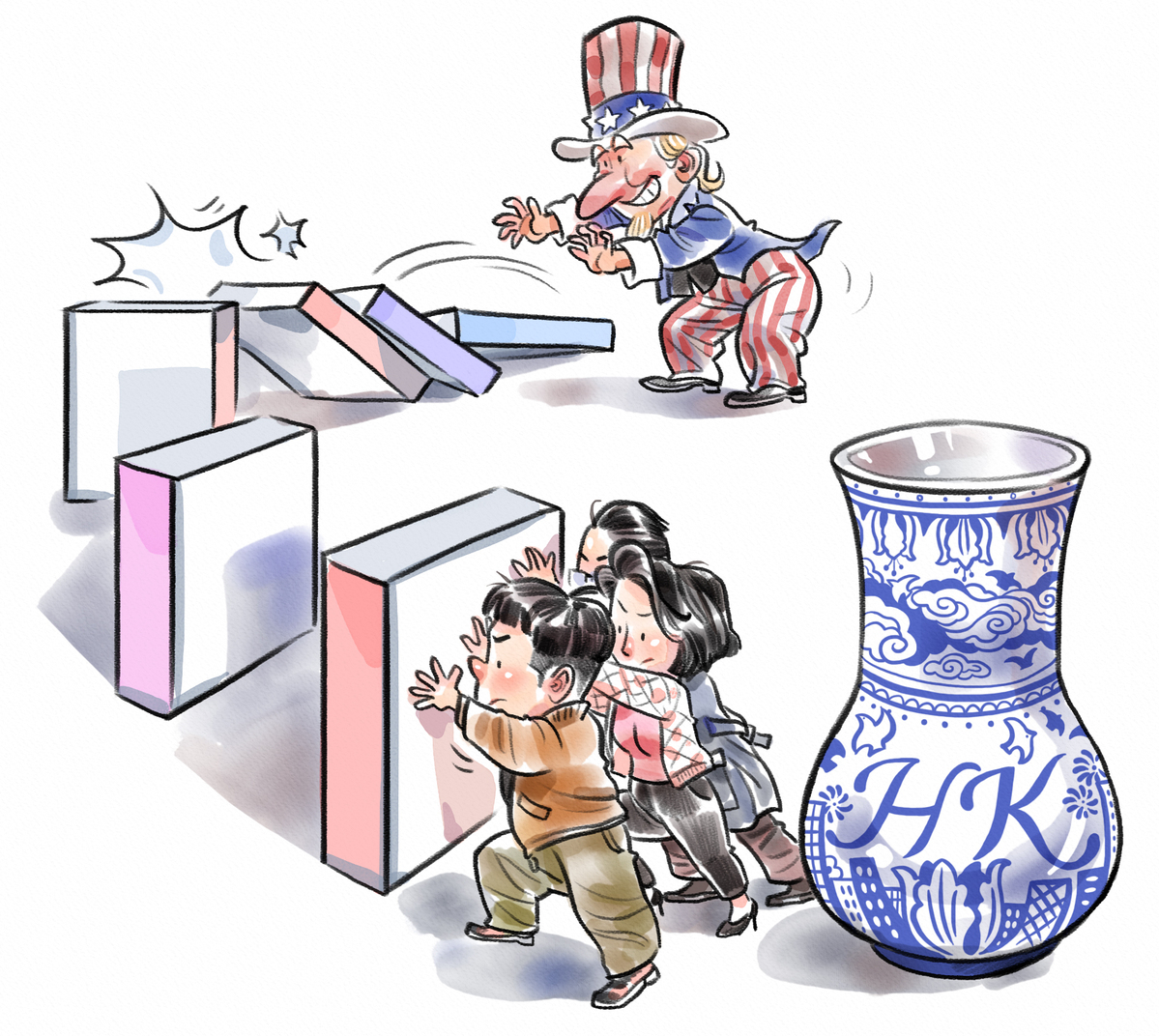 US incites violence by passing HK laws.