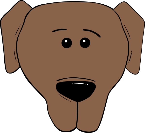 Dog Face Cartoon World Label clip art Free vector in Open.