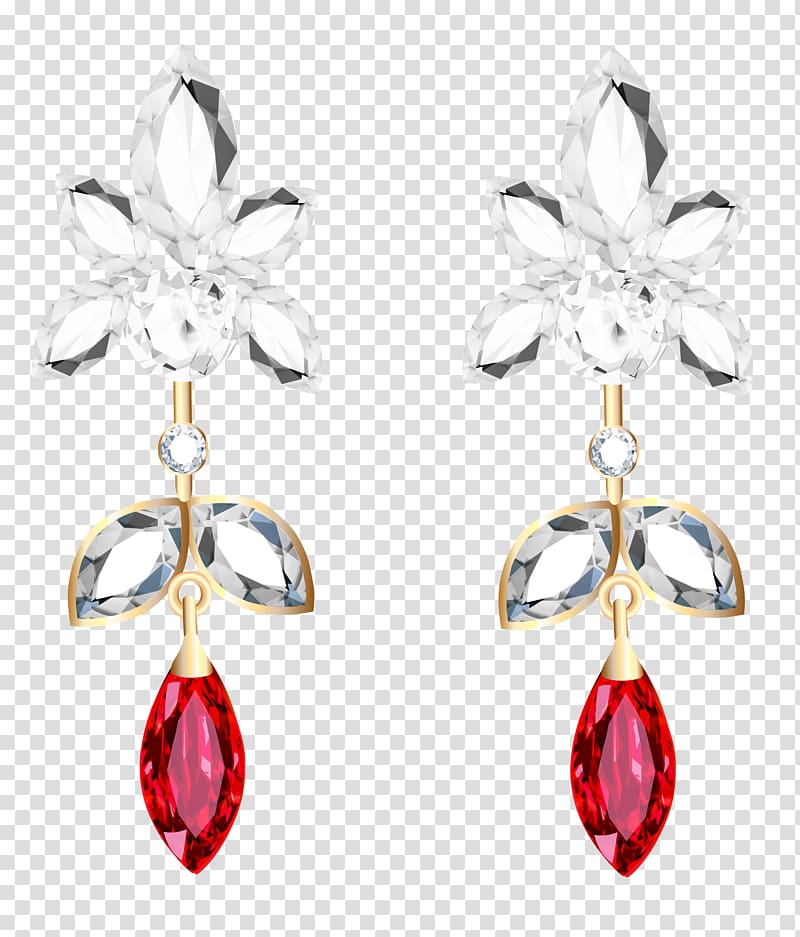 Earring Jewellery Diamond , earring transparent background.