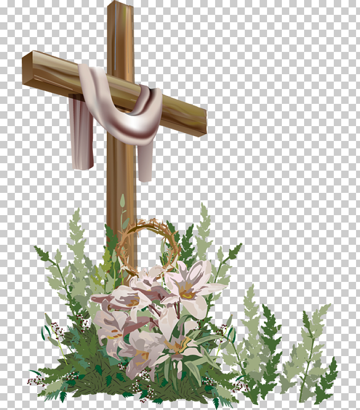 Easter Cross Blessing Church , Christian Easter File, brown.