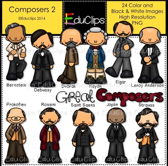 Composers 2 Clip Art Bundle.