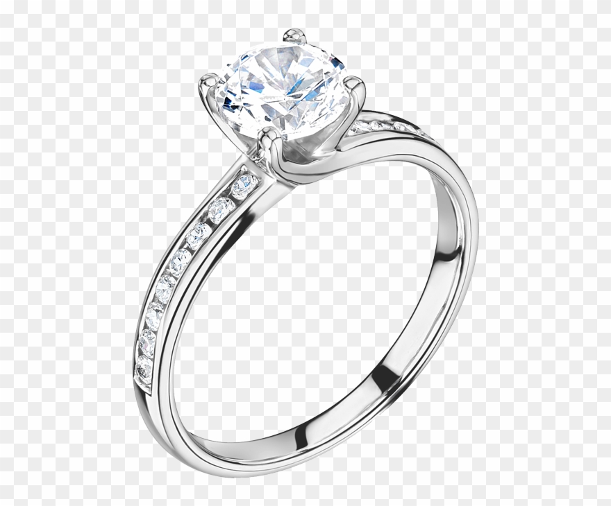 Solitaire Engagement Rings Clipart (#3105601).