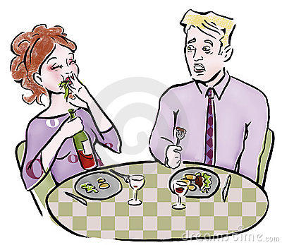 Table Etiquette Clipart.