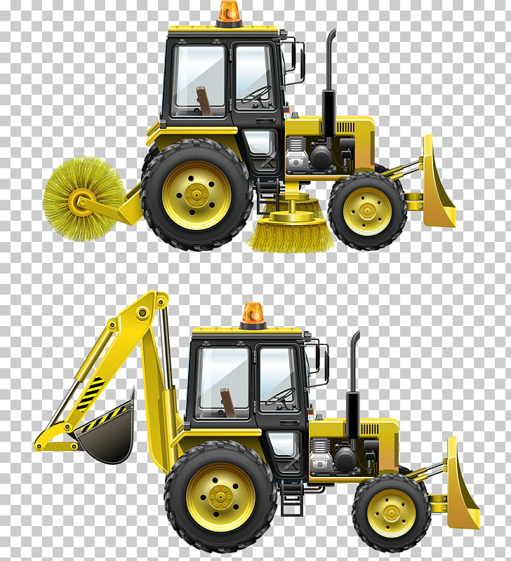 Car Excavator, Bulldozers and excavators PNG clipart.