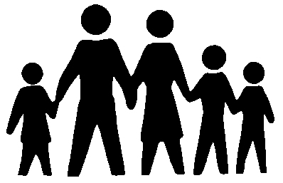 Free Silhouette Family Of 5, Download Free Clip Art, Free.