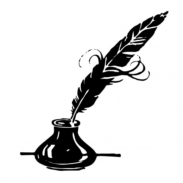 Ink & Feather Quill Clipart Free Stock Photo.