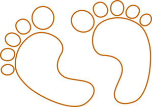 Baby Footprints Outline Clip Art at Clker.com.