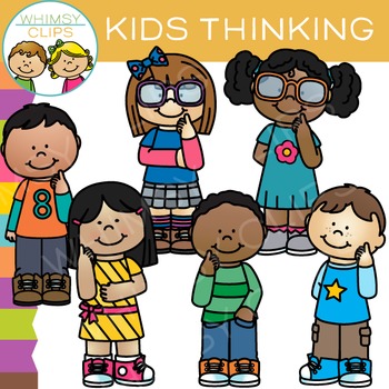 Thinking Kids Clip Art.