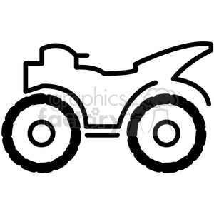 quad all terrain four wheeler vector icon . Royalty.