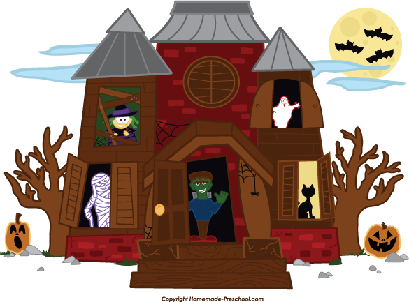 Halloween House Clip Art.