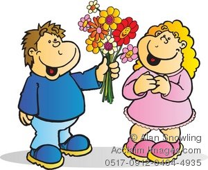 Clipart Giving Flowers.