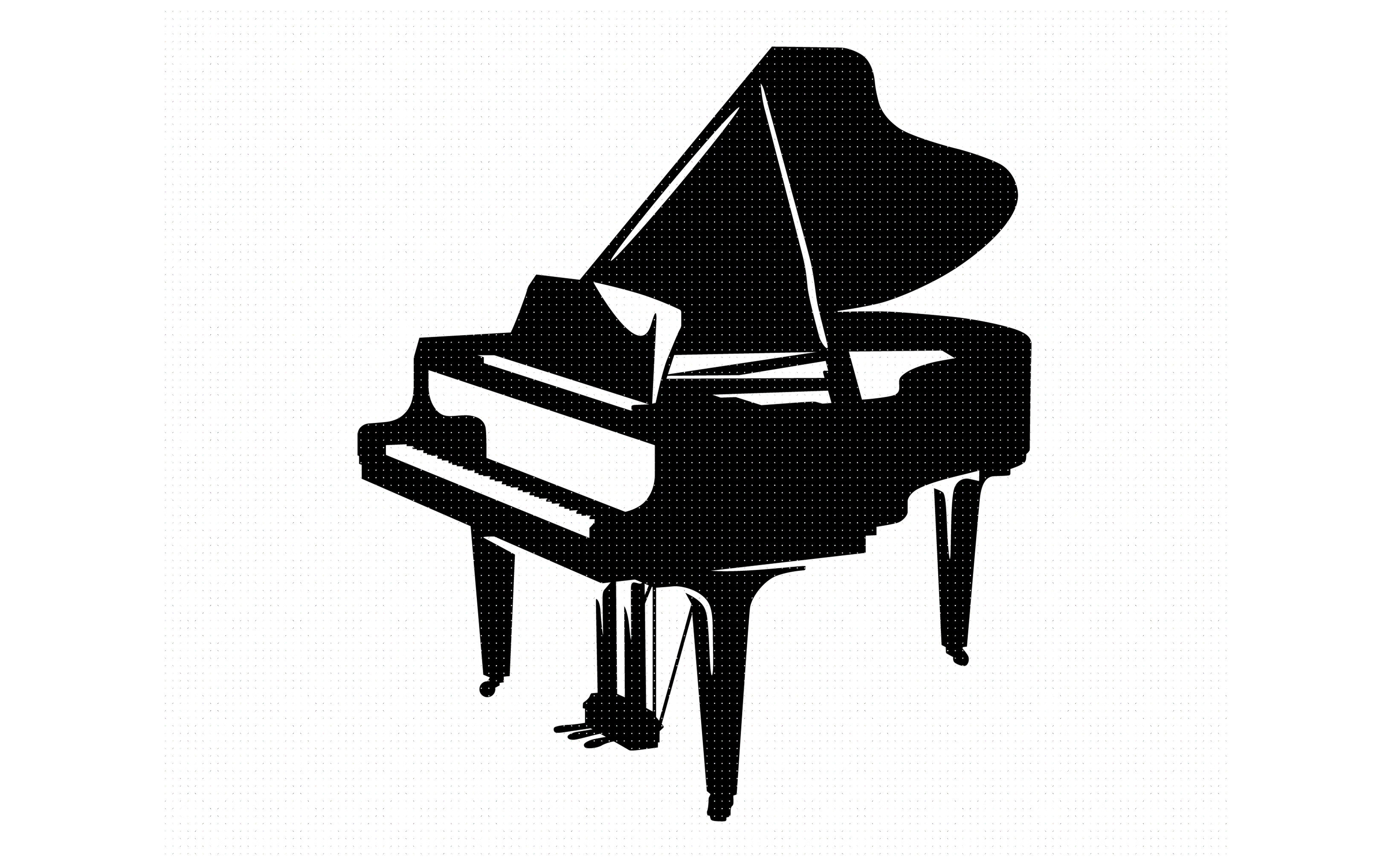 grand piano svg, dxf, png, eps, cricut, silhouette, cut file.