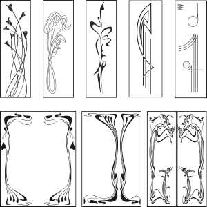 Free graphic downloads: Art Nouveau Designs. Vector Clipart. Free.