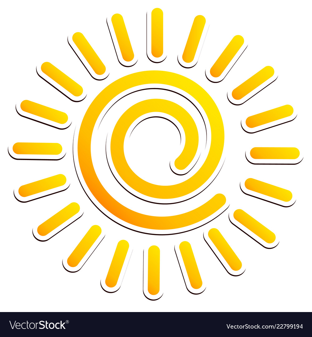 Cool swirling sun clipart.