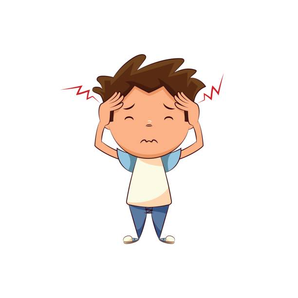 Child Headache Clipart.