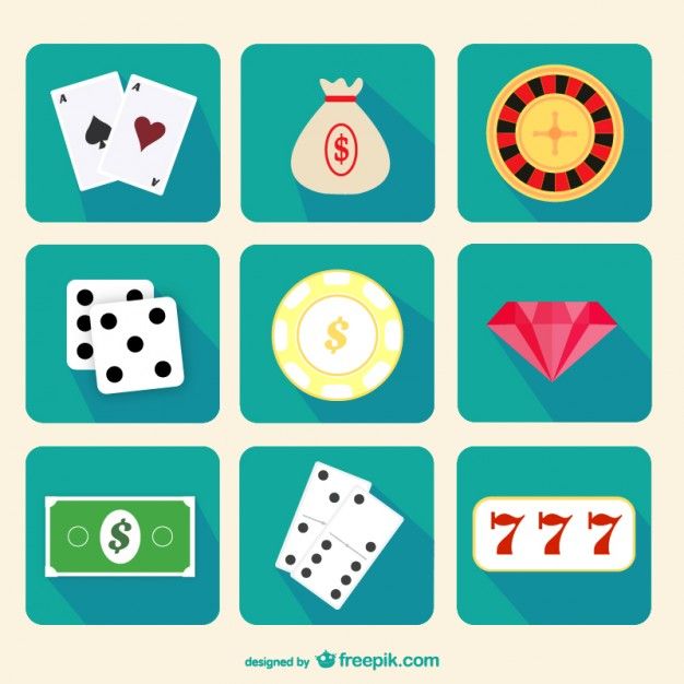 Casino Icons Pack Free Vector.