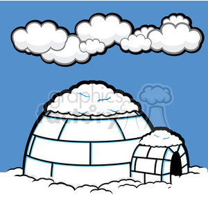 vector igloo 010 clipart. Royalty.