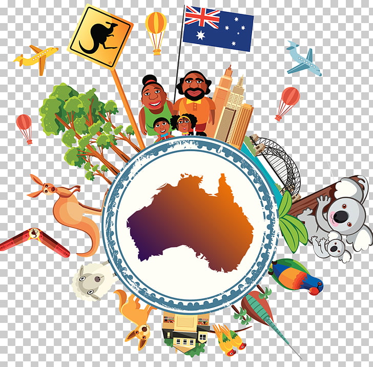 Australia Stock illustration, Australian travel animal.