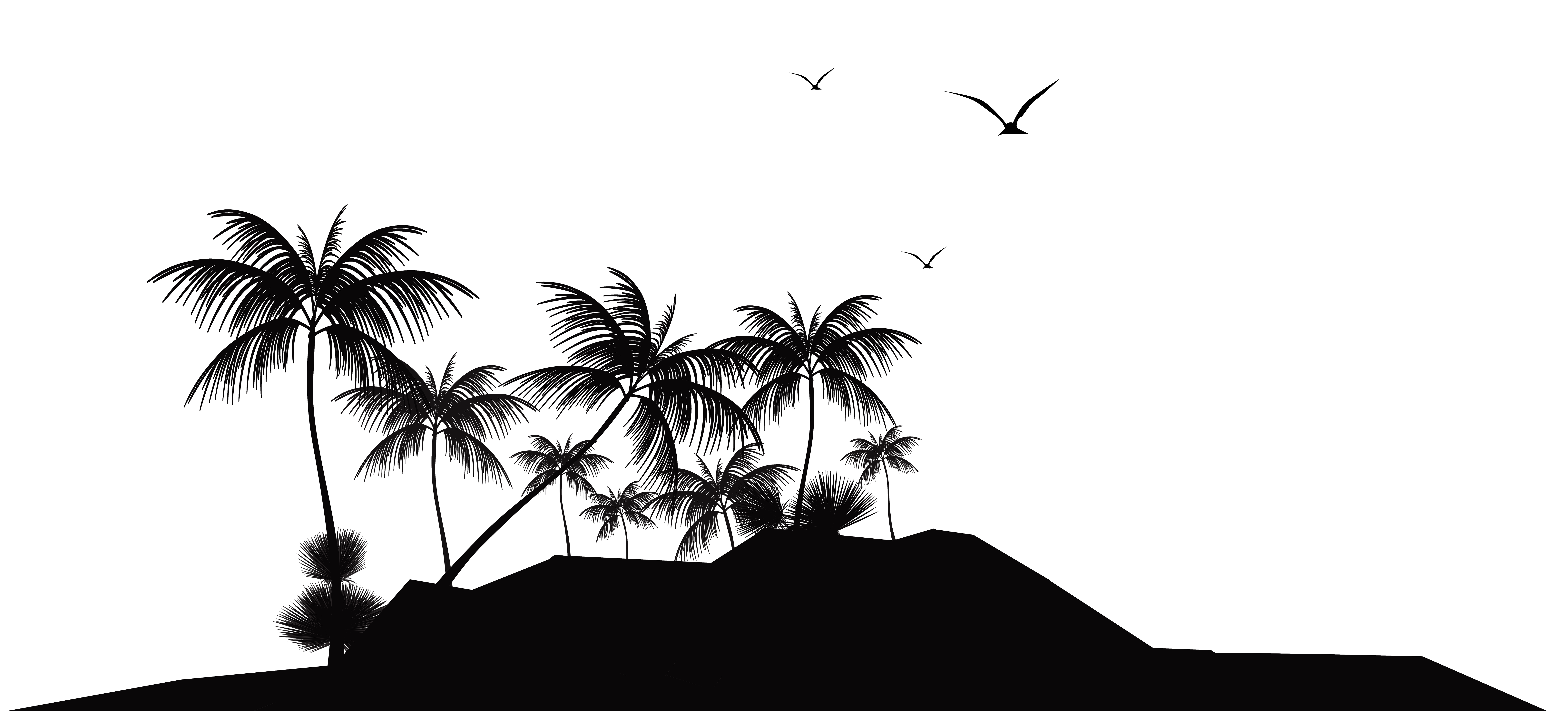 Silhouette Island Tropical Islands Resort Clip art.