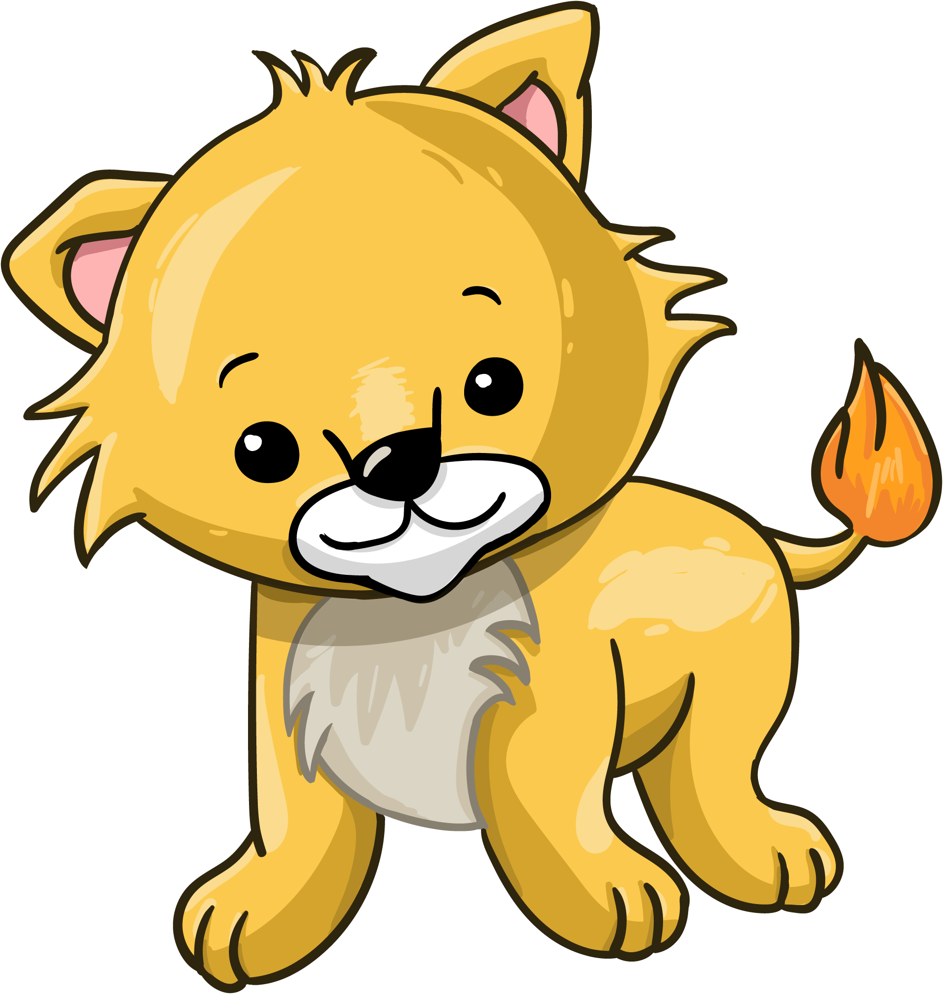 Cartoon lion cub.