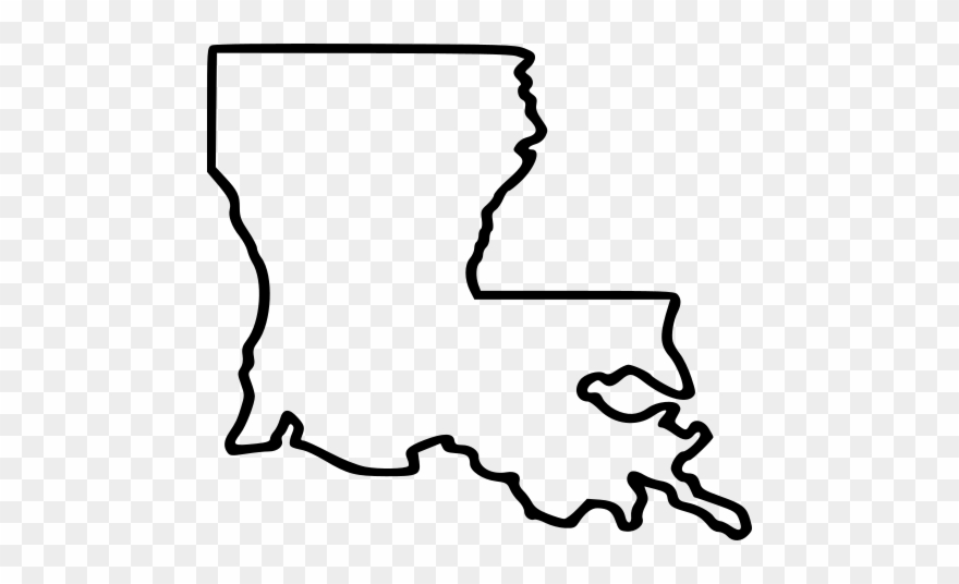 Louisiana State Outline Clipart.