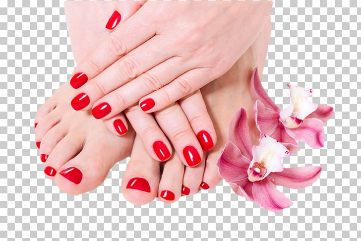 Manicure Pedicure Spa Massage Cosmetologist, nails, pink.