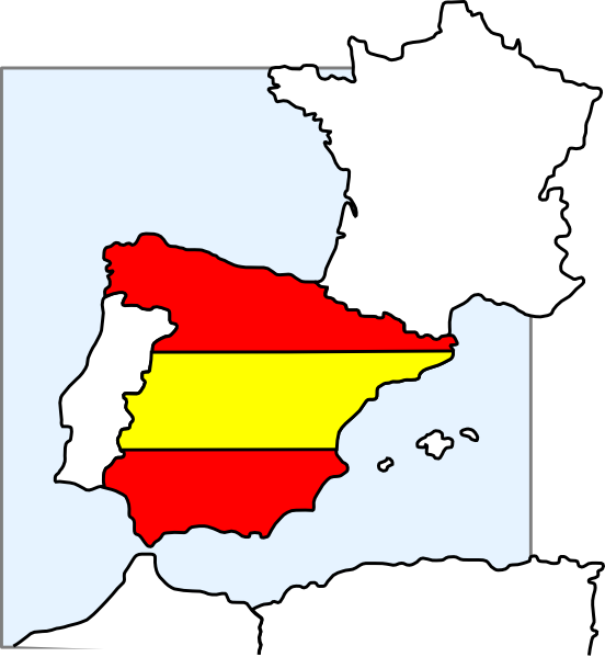 Spain Map And Flag Clip Art at Clker.com.