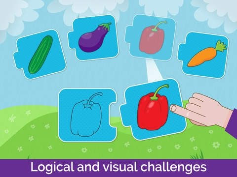 Learning Shapes, colors, Matching Puzzles Game for kindergarten.