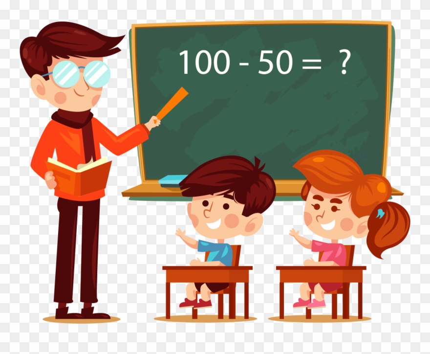 A Teacher And A Student Clipart.