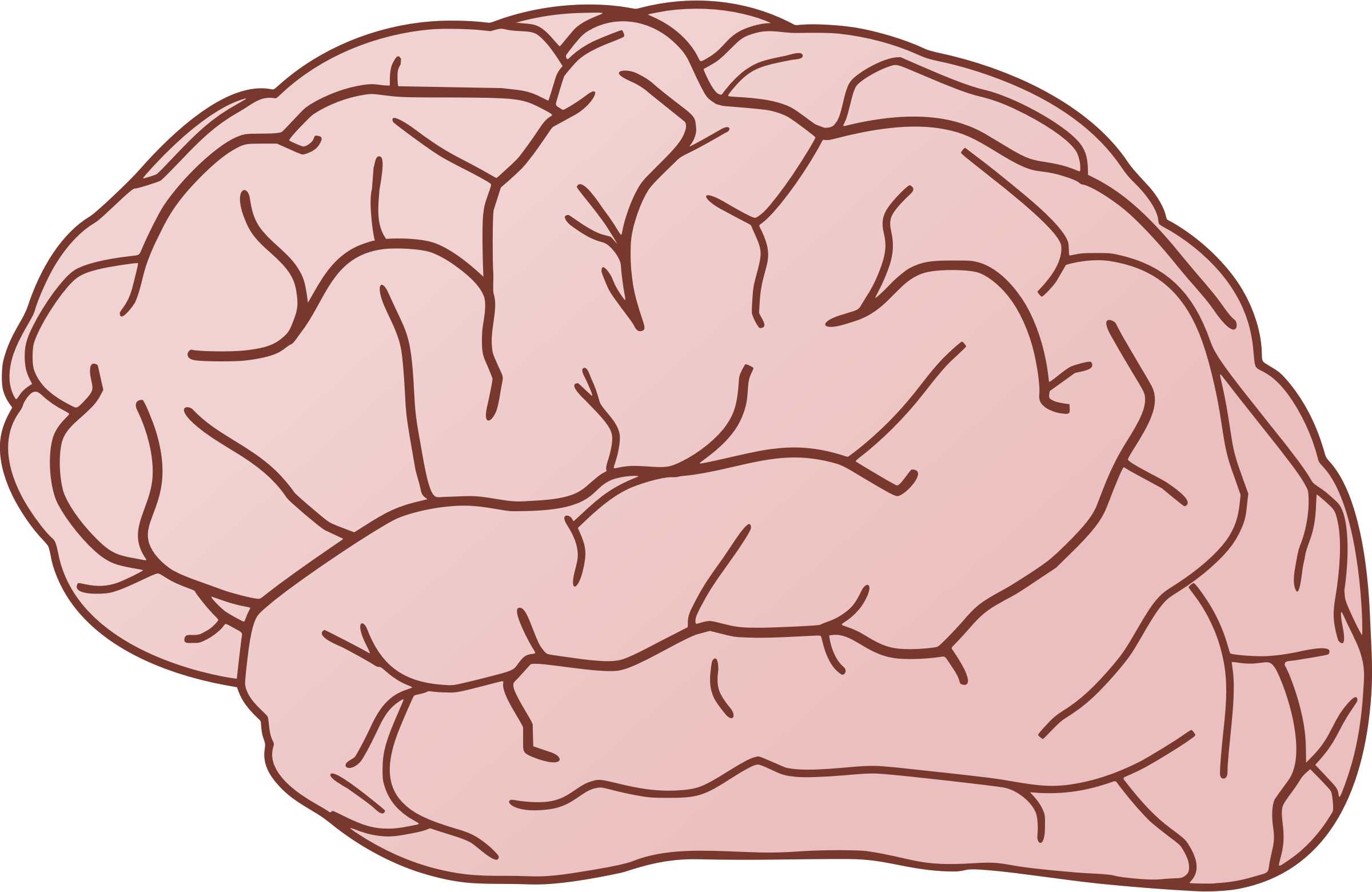 Clipart Brain exterior side view.