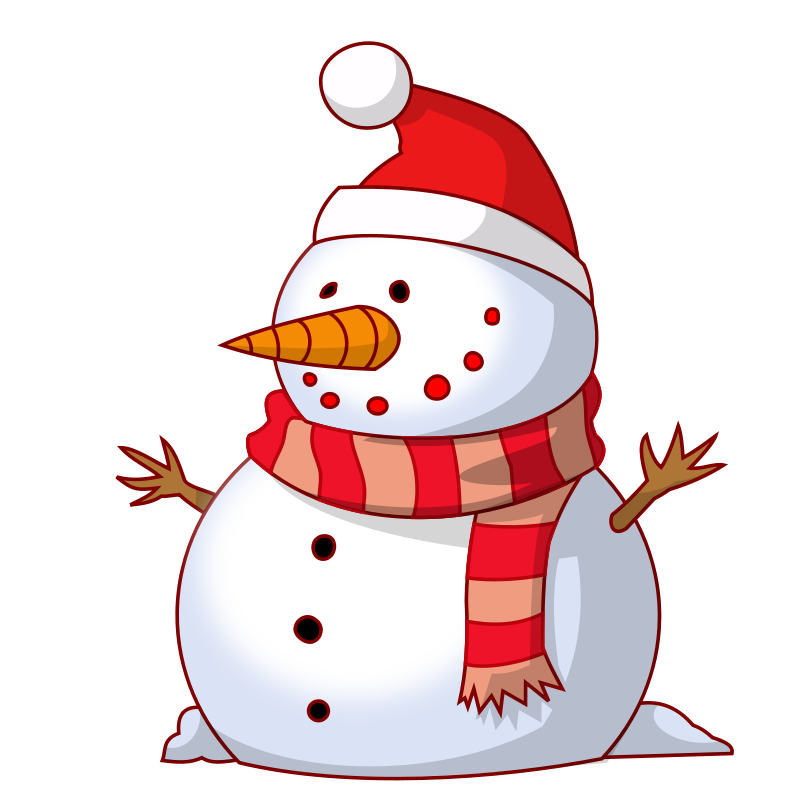 Cute Clipart Snowman.