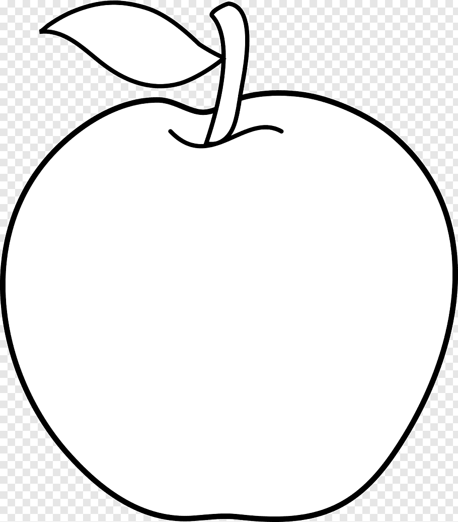 Apple, Black and white Line art Cartoon, White Apple s free.