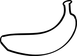 Banana Outline Clip Art at Clker.com.