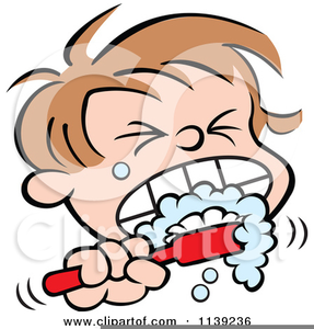 Free Clipart Of Children Brushing Their Teeth.