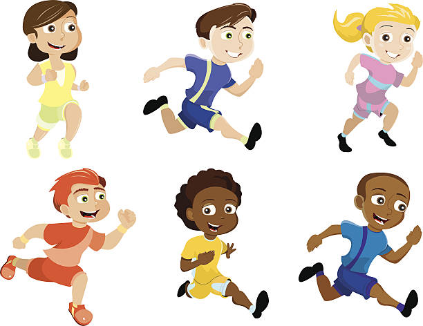 A Child Running Clipart.