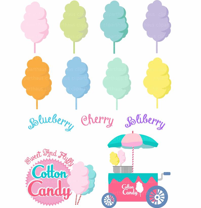 Cotton Candy Clipart, Clipart Cotton candy, Cotton candy, Cotton Candy svg,  Candy Floss Clipart, Vector Cotton Candy, Commercial Use, SVG.