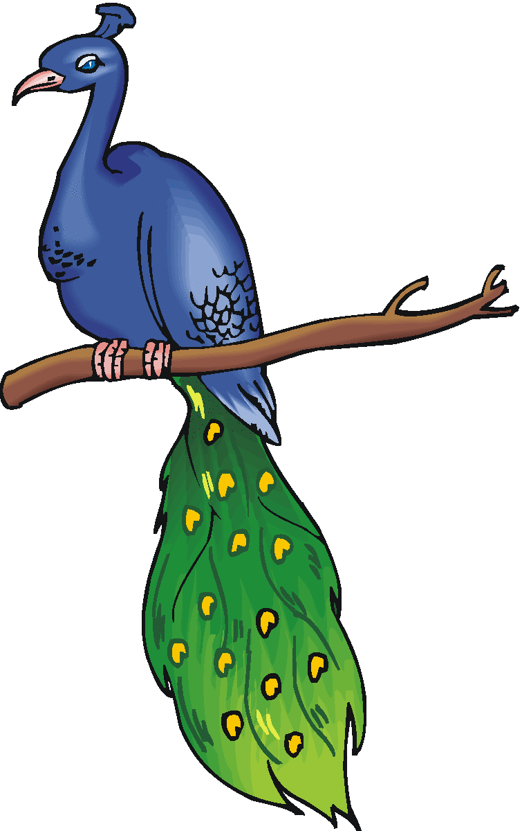 Clip Art of Peacocks.