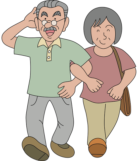 Old couple clipart. Free download..