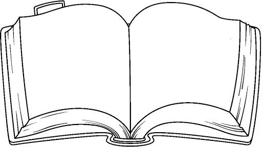 Black And White Book Clip Art.