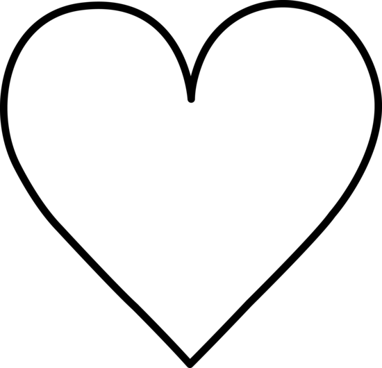 Heart Outline Clipart Black And White.