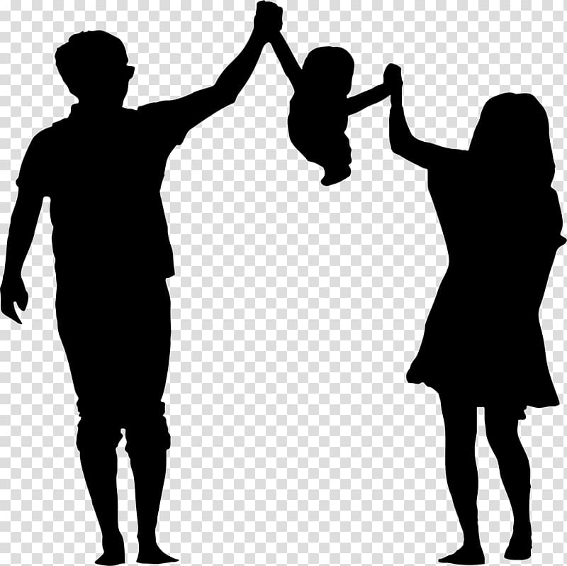 Child Silhouette Parent , parents transparent background PNG.