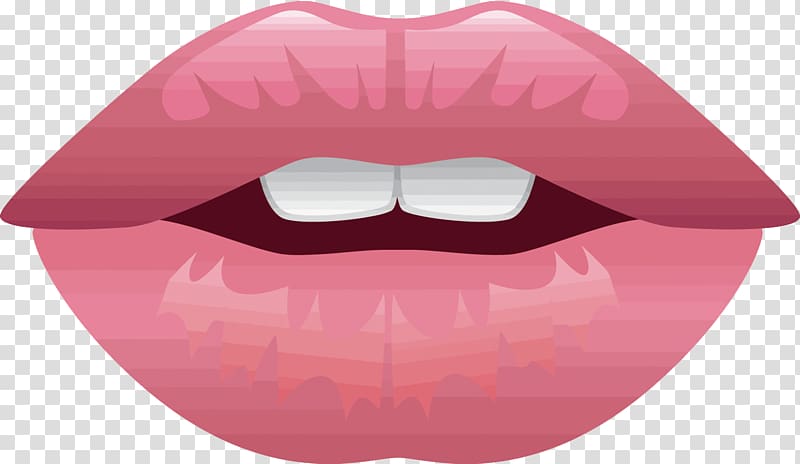 Lip Cartoon Drawing , Pink lips transparent background PNG.