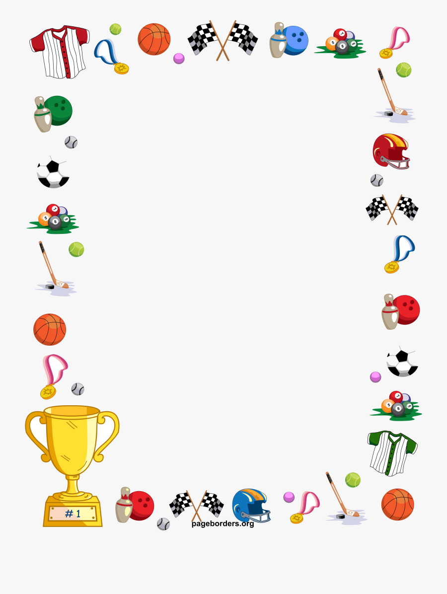 Sports Free Clipart Borders Collection Transparent.