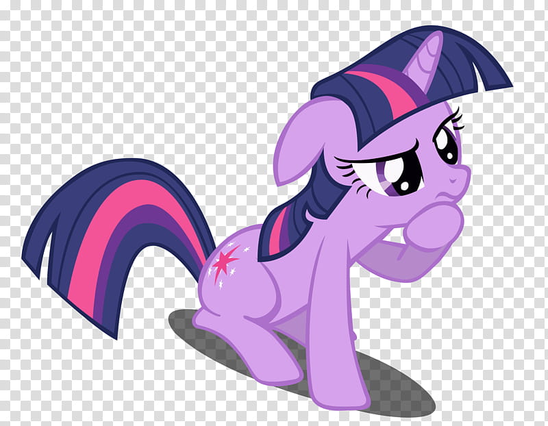 Pondering Twilight Sparkle Redone transparent background PNG.