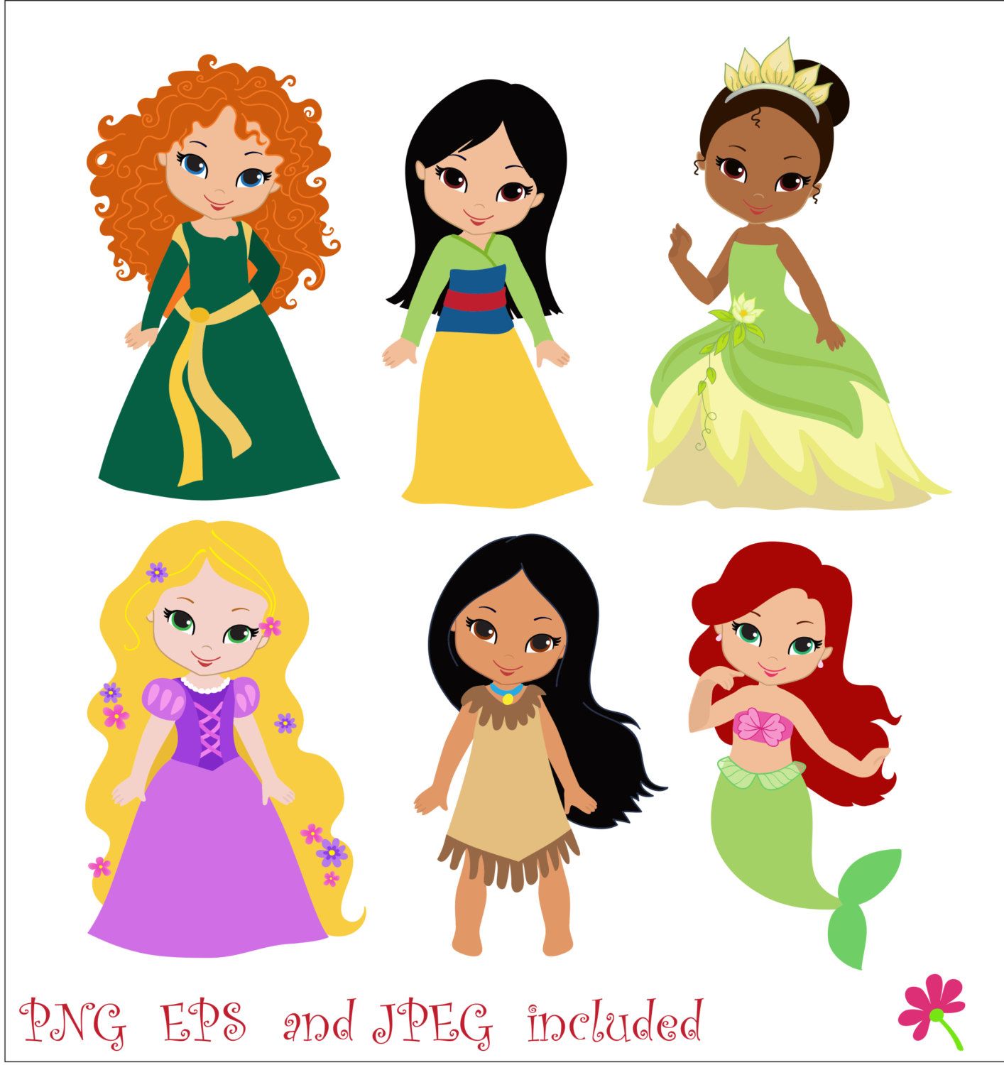 Princess 03 Digital Clipart / Cute Princess by.